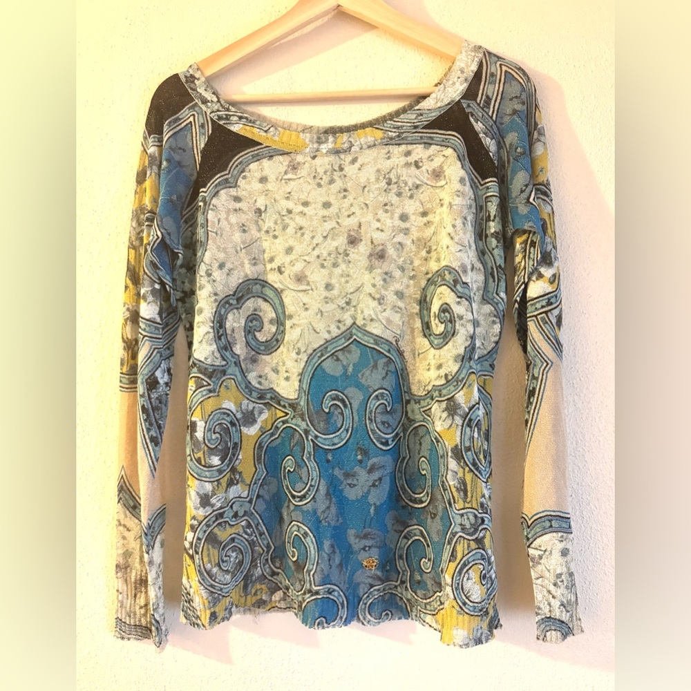 Vintage Roberto Cavalli Long Sleeve Top- Rare!